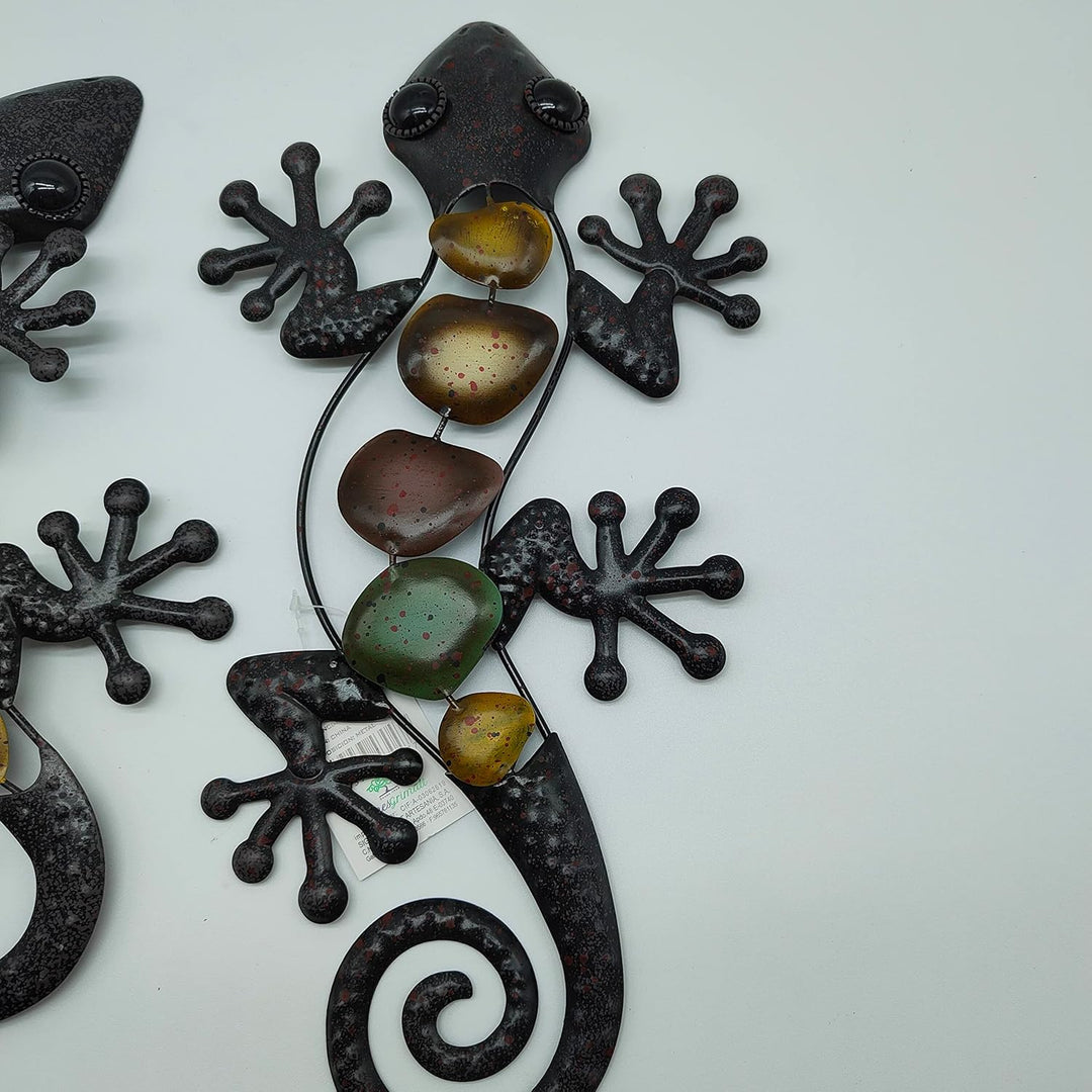 ROCKING GIFTS Wanddekoration, Eidechse, Salamander, Kunst-Ornament, zum Aufhängen für Garten, Verand