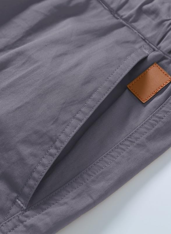 Elegancity Kurze Hosen Herren Cargo Shorts Sommer Freizeithose Kurze Elastische Taille Chino Shorts