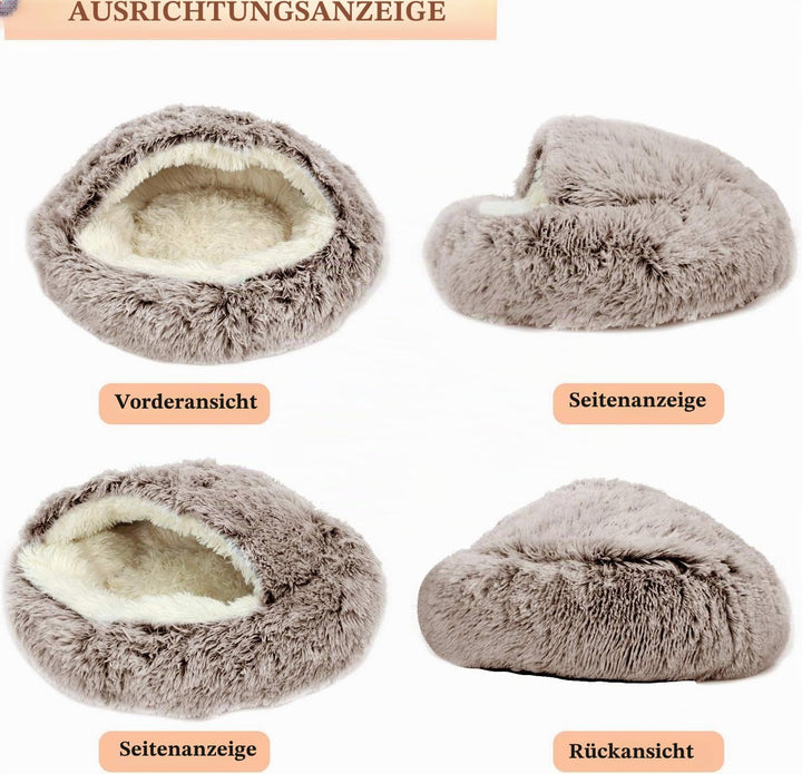 Flauschig Hundebett Muschelform Katzenbett Warm Tierbett Haustierbett Waschbar Hundesofa Katzensofa