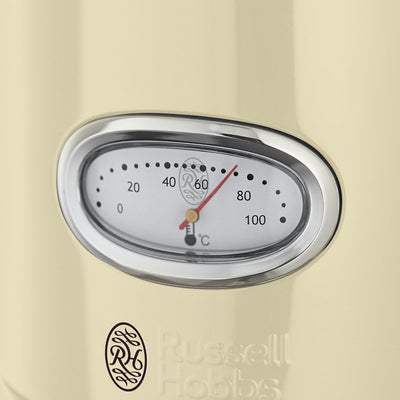 Russell Hobbs Retro Vintage Cream Wasserkocher + Toaster Wasserkocher + Toaster Set, Wasserkocher +