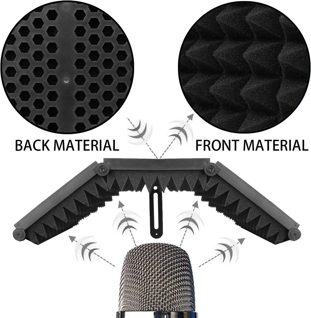 YOUSHARES Isolation Schallschutz für Mikrofon, Mikrofon Geräuschisolierung mit Absorbierendem Schaum