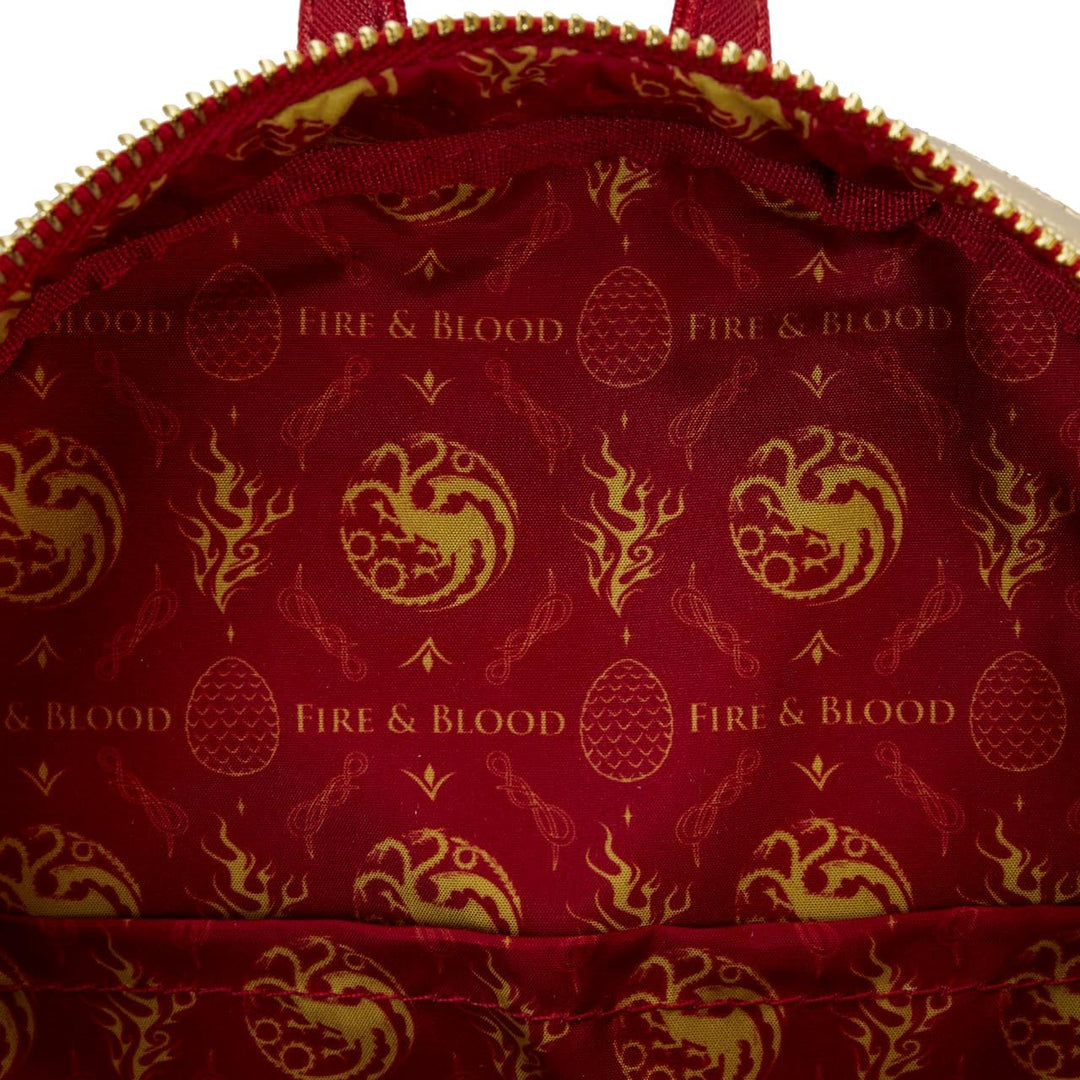 Loungefly House of the Dragon All Over Print House Targaryen Sigil Double Strap Shoulder Bag, Mehrfa