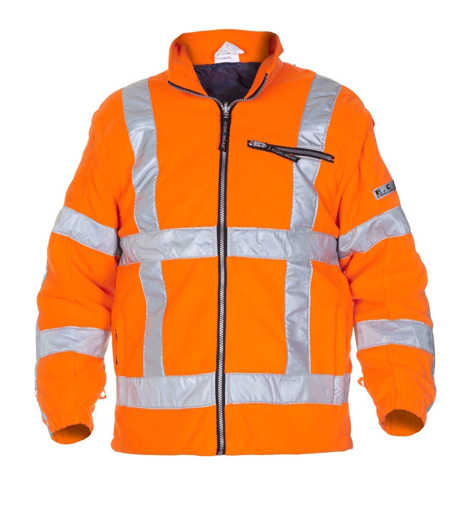 Hydrowear 04026007F Franeker EN 471 RWS Fleece-Jacke aus Toptex Hi-Vis Orange Grösse L L Neonorange,