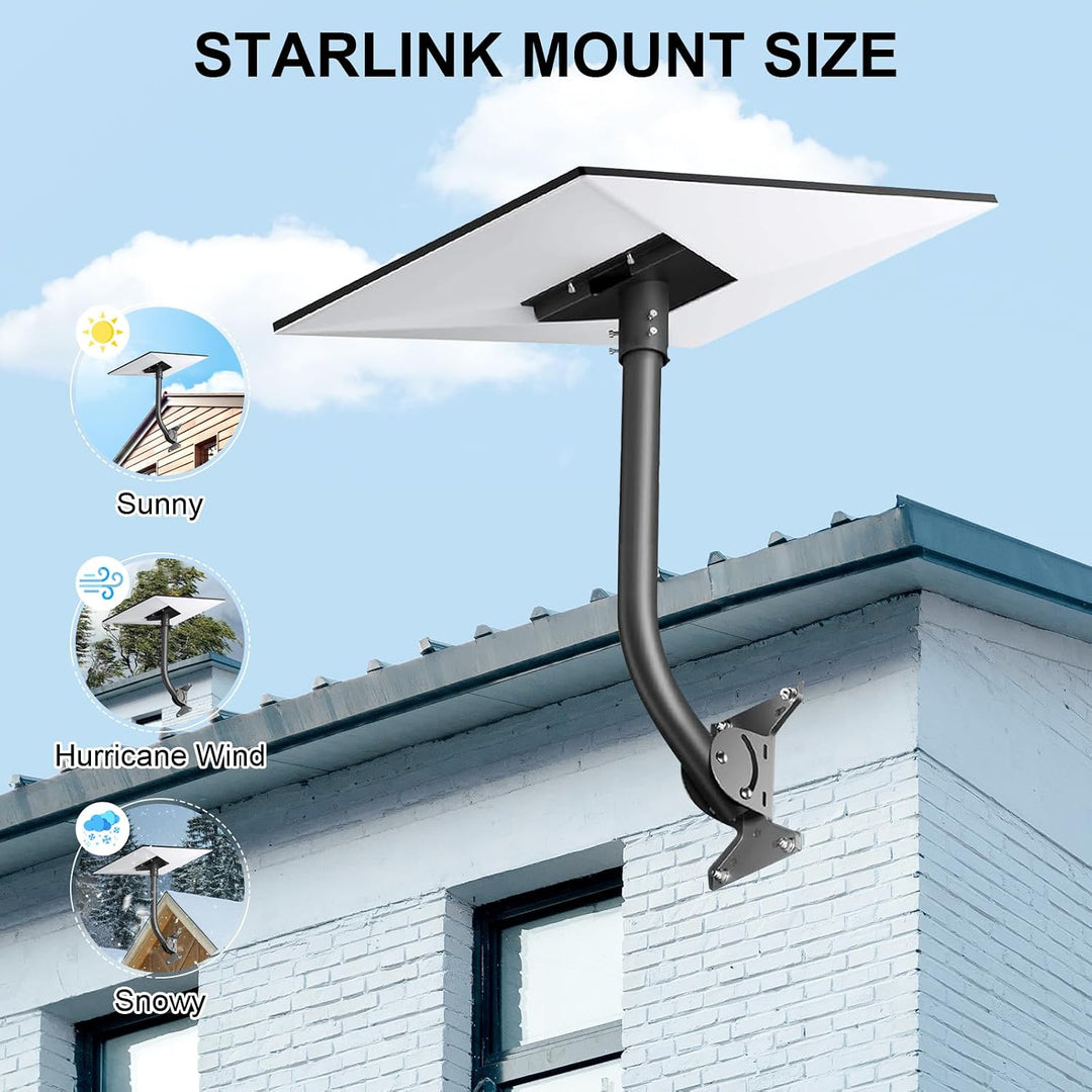LIROPAU Halterung kompatibel mit Starlink V3, Lange Wandhalterung | Dachhalterung kompatibel mit Sta