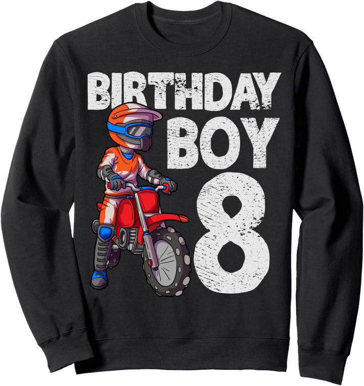 Motocross 8. Geburtstag Kinder MX 8 Jahre alt Dirt Bike Sweatshirt