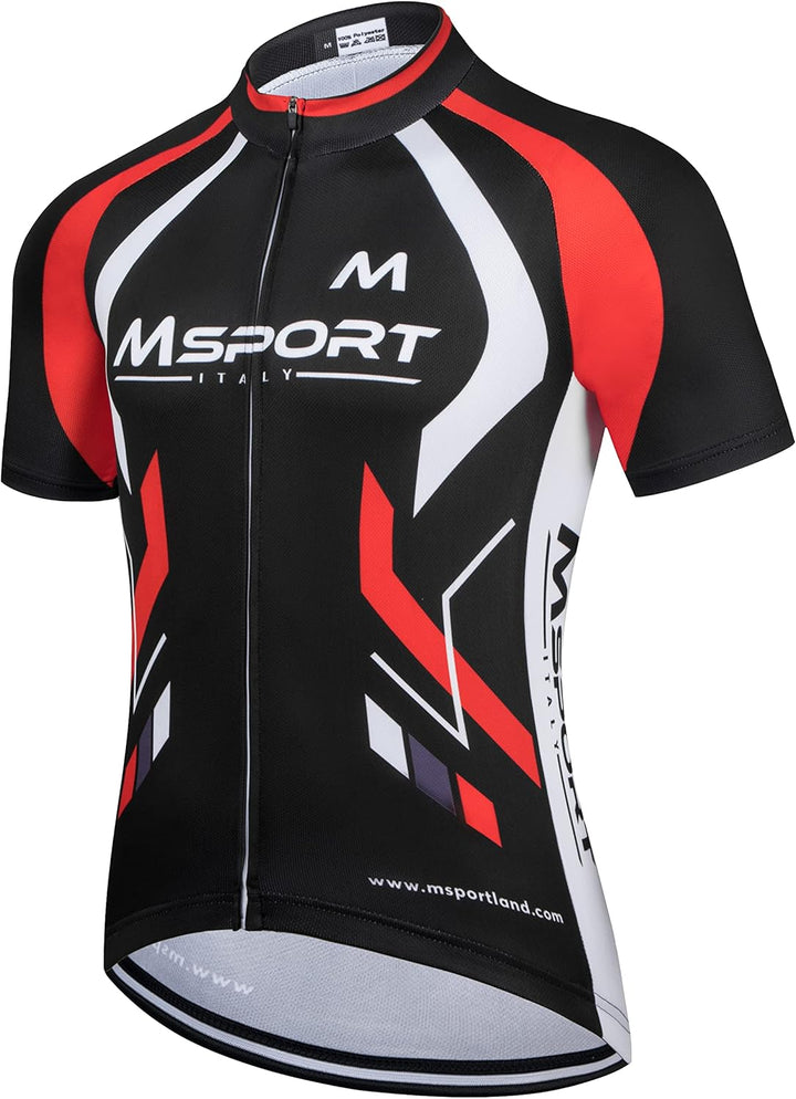 Fahrradbekleidung Komplettset Fahrradanzug Trikot + Trägerhose Shorts Msport 4 Rot S, Msport 4 Rot S