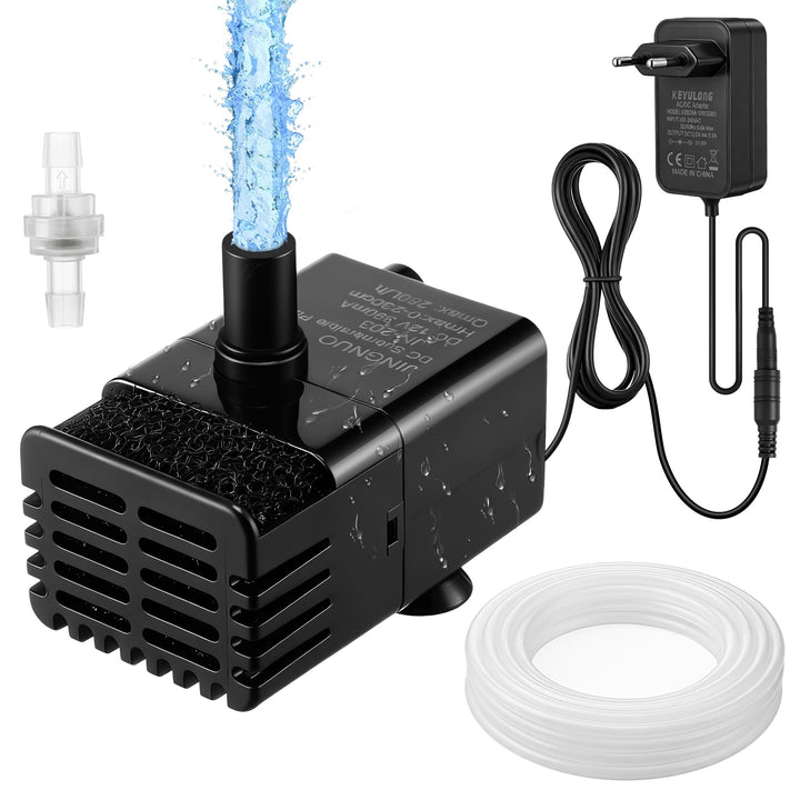 Automatische Mini-Tauchpumpe mit Wassersensor, 2,5m Schlauch & Rückschlagventil, 280L/h Kondensatpum
