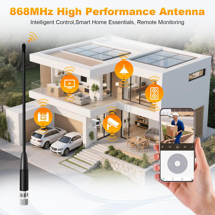 5 Stück 868-MHz Antenne, 10dBi Gain 19.5 cm Omni SMA Stecker 19.5cm + (U.FL IPX) auf SMA Buchse Kabe