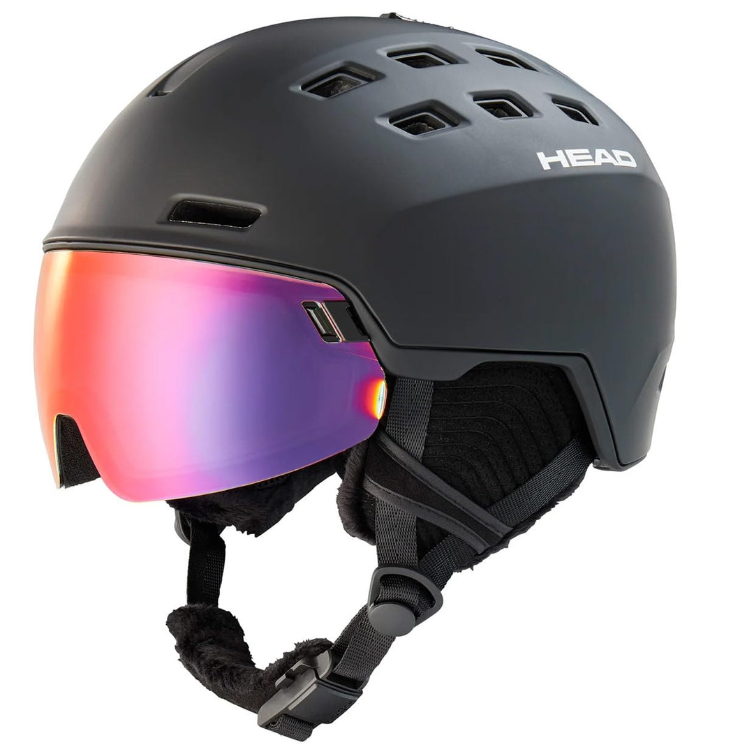HEAD Radar 5K Pola Visier-Skihelm - Black mat XS/S (52-55 cm), XS/S (52-55 cm)