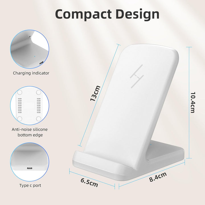 Wireless Charger, Zestiq 15W Induktive Ladestation Handy Ständer, Schnelles Kabelloses Ladegerät für