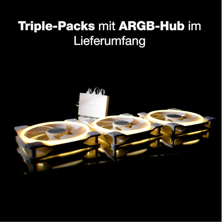 be quiet! Light Wings White 120mm PWM Triple Pack Gehäuselüfter, weiss, 3er Pack, BL100
