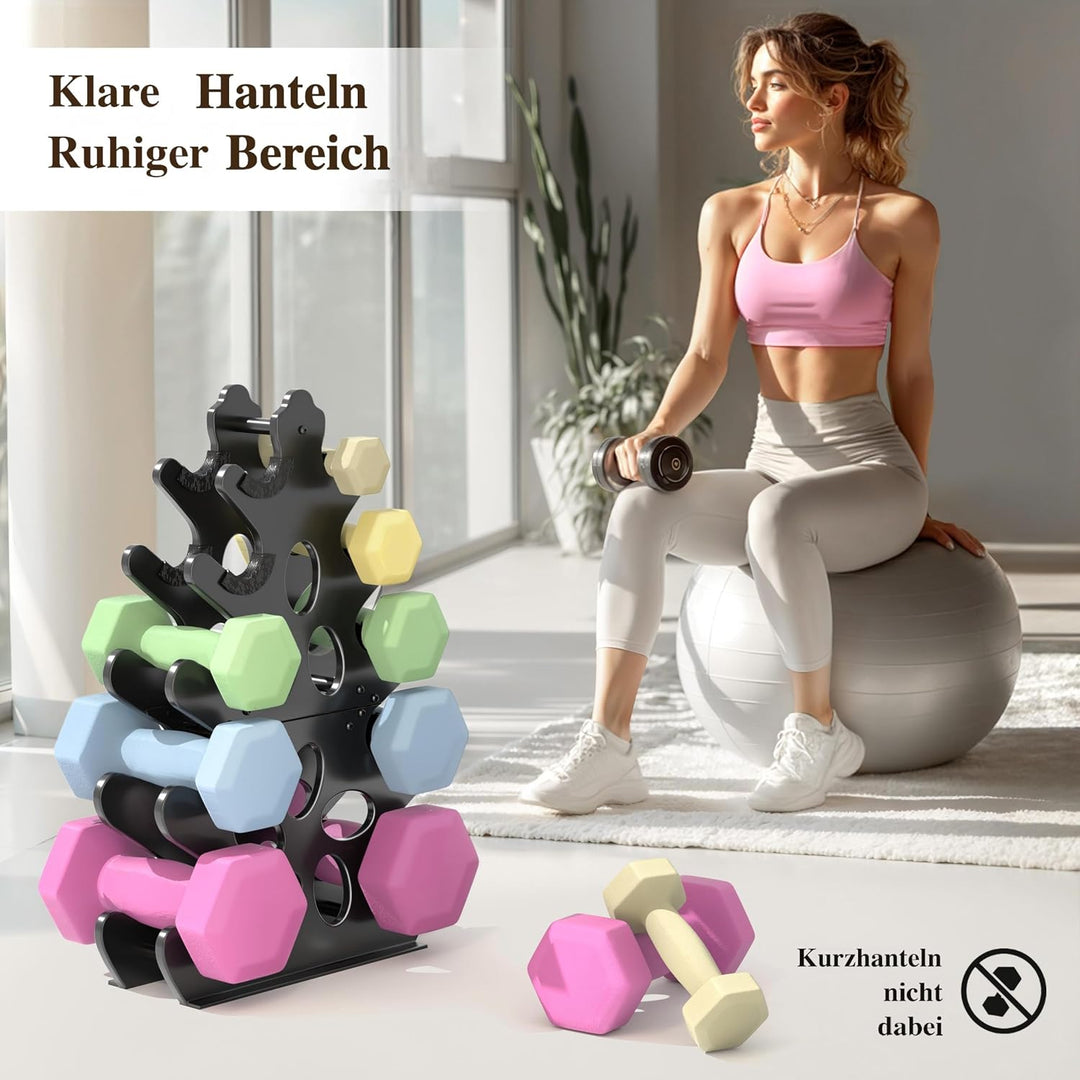 Hantelständer Hantelablage Metall Hantel ständer Kurzhantelständer Dumbbell rack 5-Unten, 5-Unten