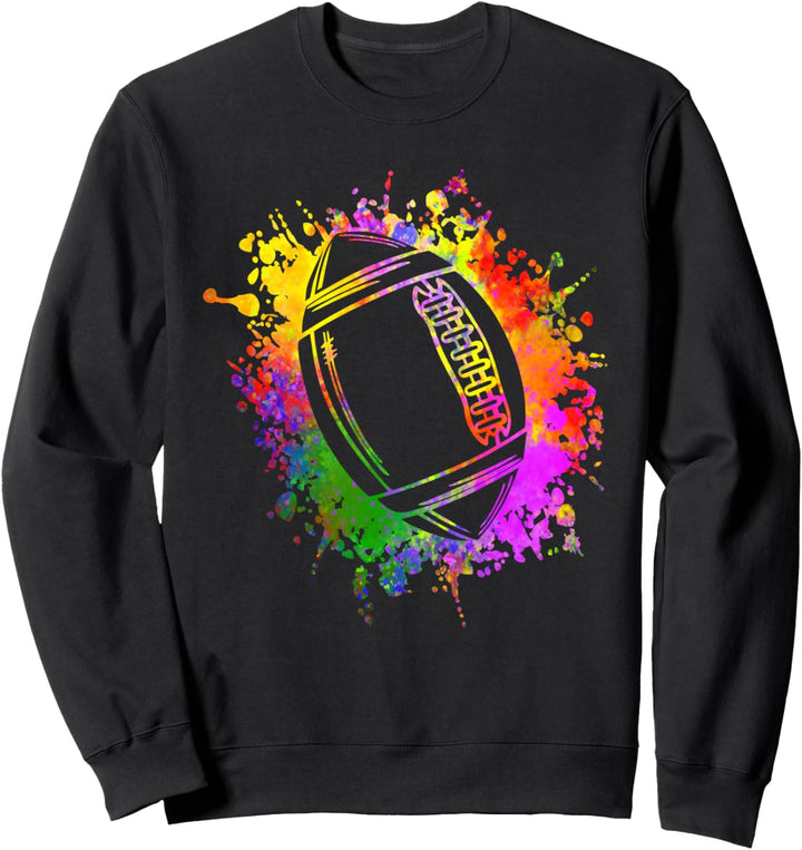 Bunte Spritzer Rugby American Football Kinder Sweatshirt