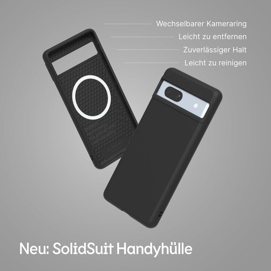 RHINOSHIELD Case kompatibel mit [Pixel 7a] | SolidSuit - MagSafe-kompatibel -Stossdämpfende & schlan