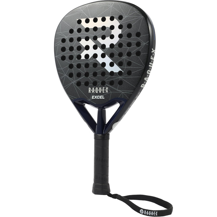 Raquex Excel Padelschläger – für fortgeschrittene Anfänger/Fortgeschrittene – 12K-Carbonrahmen, reak