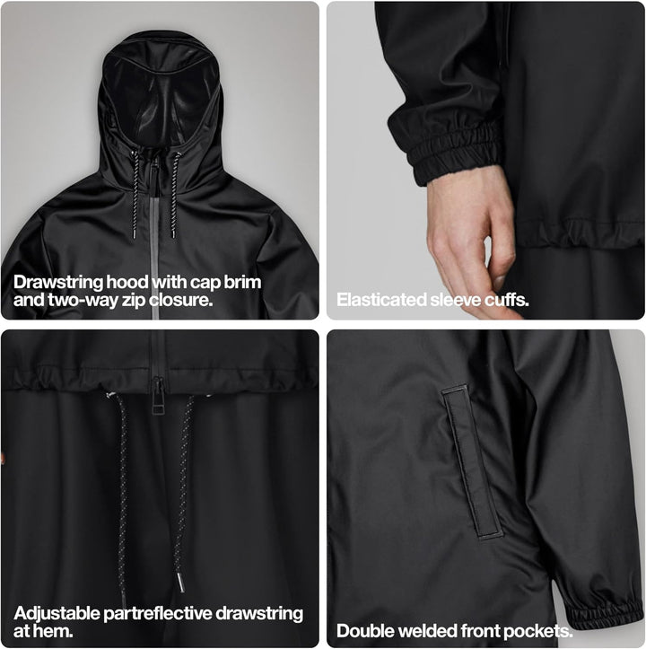 RAINS Unisex Stormbreaker Regenjacke M 01 Schwarz, M 01 Schwarz