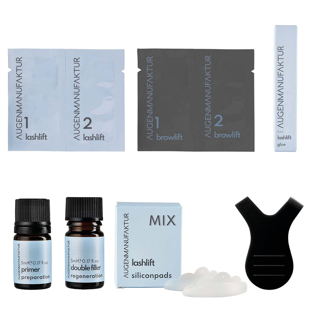 Augenmanufaktur Wimpern & Augenbrauen Lifting Kombi Kit - für voluminösere Lashes und Brows, sowie e