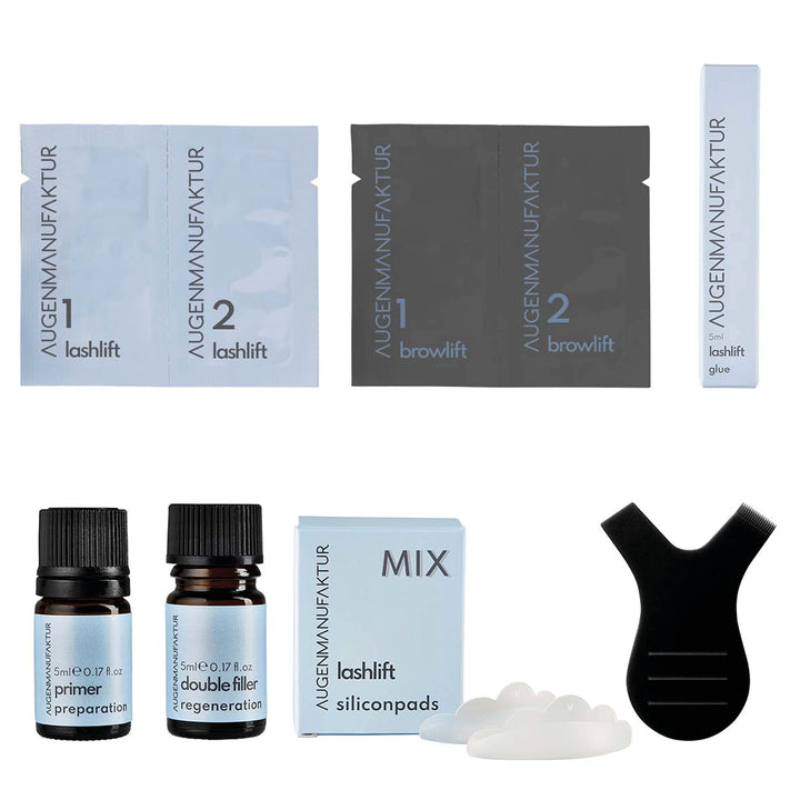 Augenmanufaktur Wimpern & Augenbrauen Lifting Kombi Kit - für voluminösere Lashes und Brows, sowie e