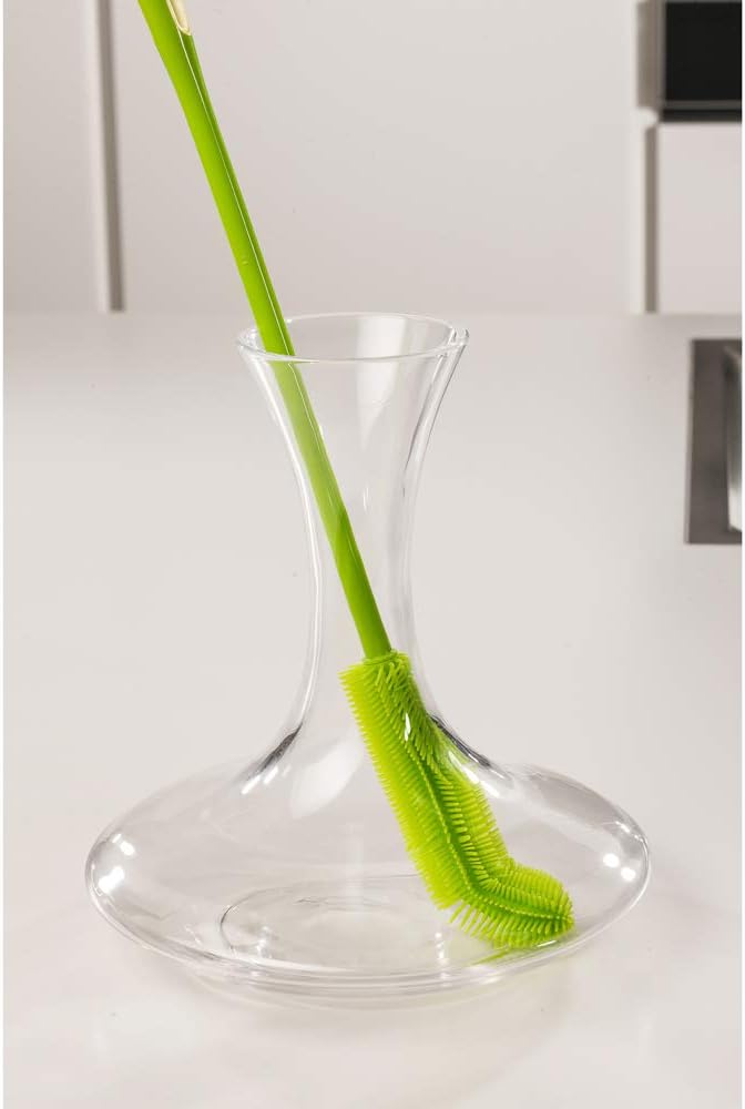 Kochblume Flaschenbürste Slim | Premium-Silikon | Hitzbeständig | Spülmaschinenfest | Für besonders