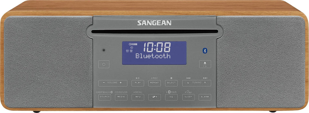 Sangean DDR-47BT All-in-One Kompakt-Anlage (DAB+/UKW-Tuner, Bluetooth, CD/MP3-Player, USB 2.0, SD-Ka