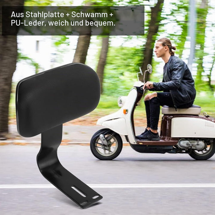 Elektrofahrräder Rückenlehne, Hinten Rückenlehnenpolster mit Metallstütze Universal Leder Elektrofah