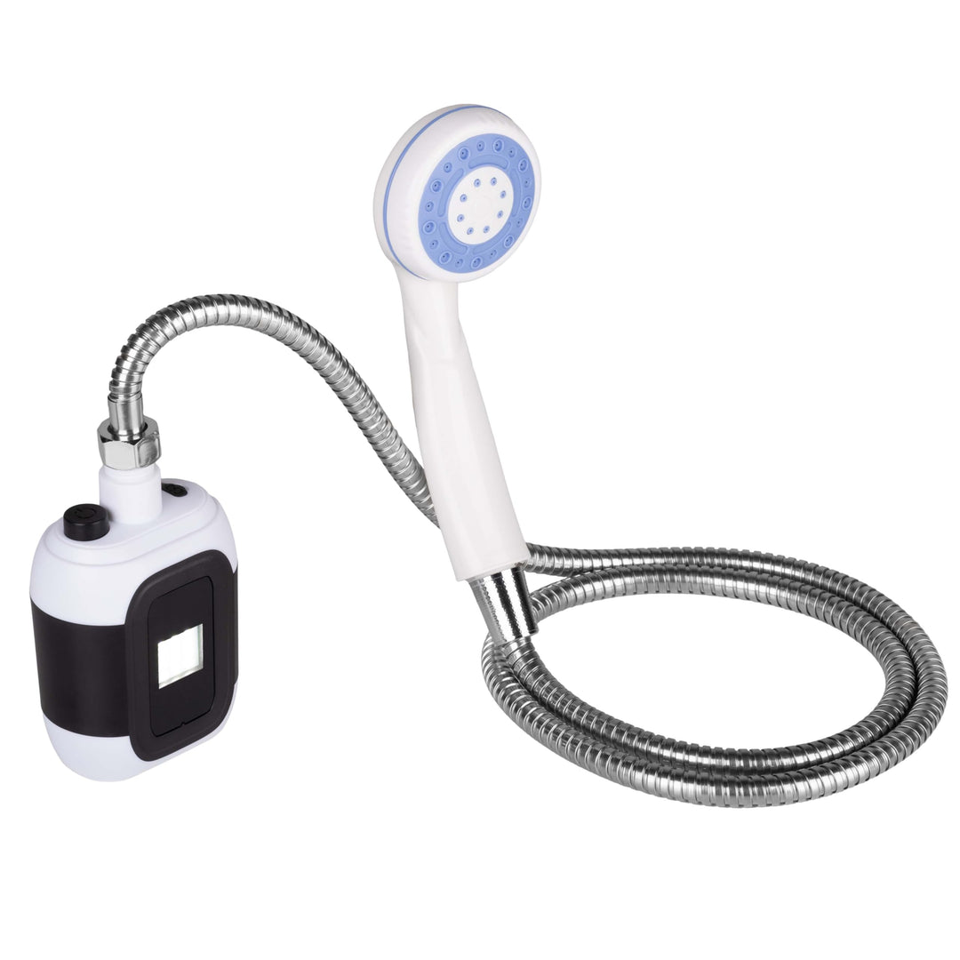 Camping Dusche mit Pumpe Schlauch und Duschkopf aufladbar 60374
