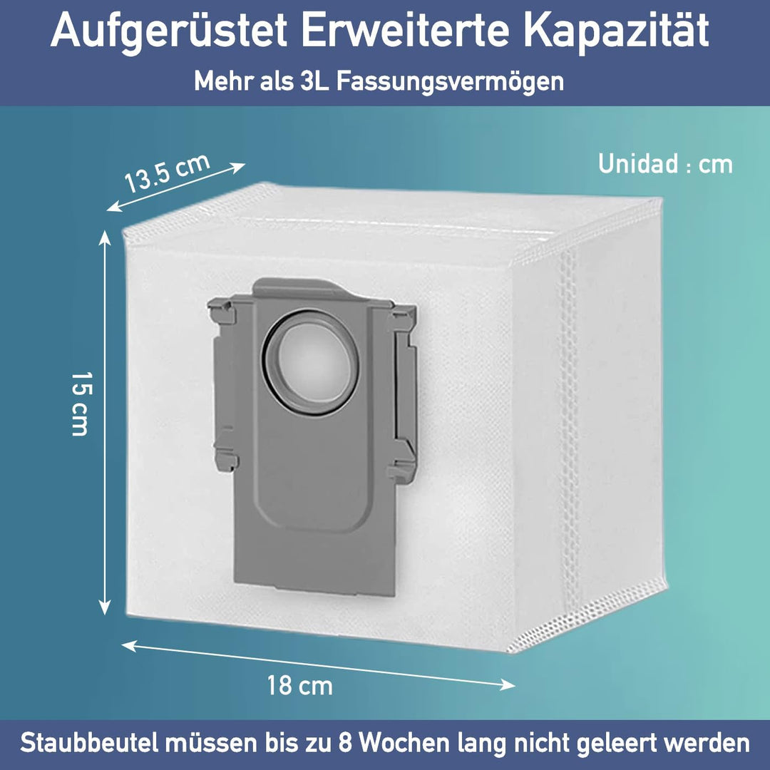 Staubsaugerbeutel für Roborock S8-Pro-Ultra S8-Plus S7-MaxV-Ultra - S7 Pro Ultra/ Q7 Max+/ Q7+/ Q8 M