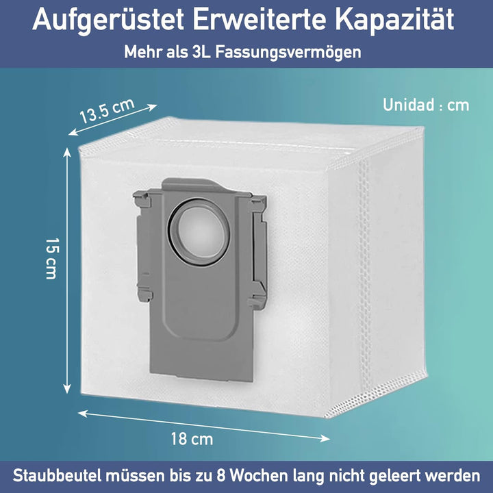 Staubsaugerbeutel für Roborock S8-Pro-Ultra S8-Plus S7-MaxV-Ultra - S7 Pro Ultra/ Q7 Max+/ Q7+/ Q8 M