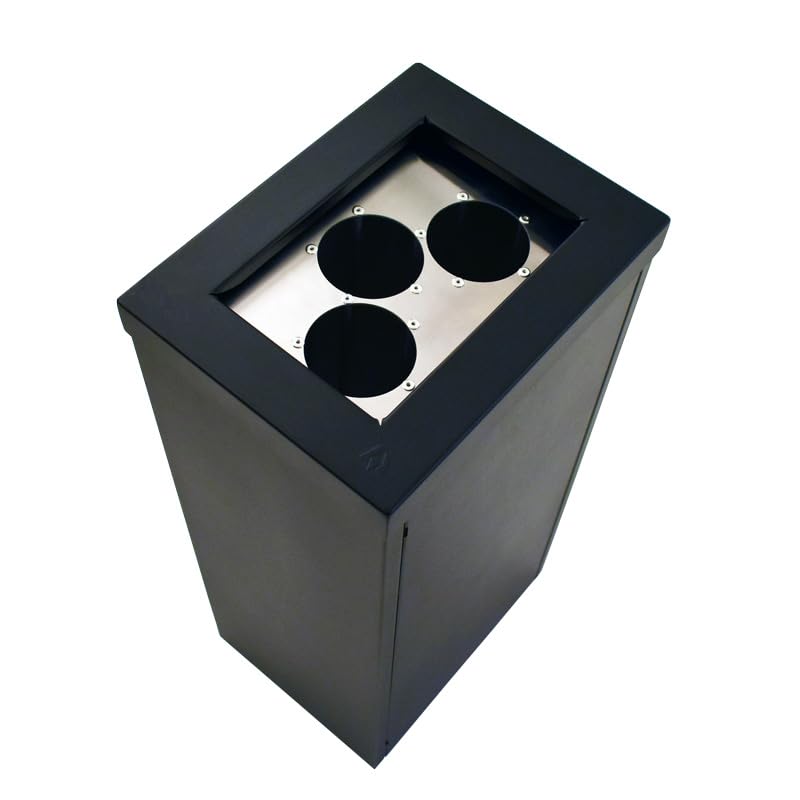 PROREGAL Wertstoffsammler RecycloFlex 60 | 60 Liter, HxBxT 70,5x26,3x34,3cm | Aluminium | Schwarz, S