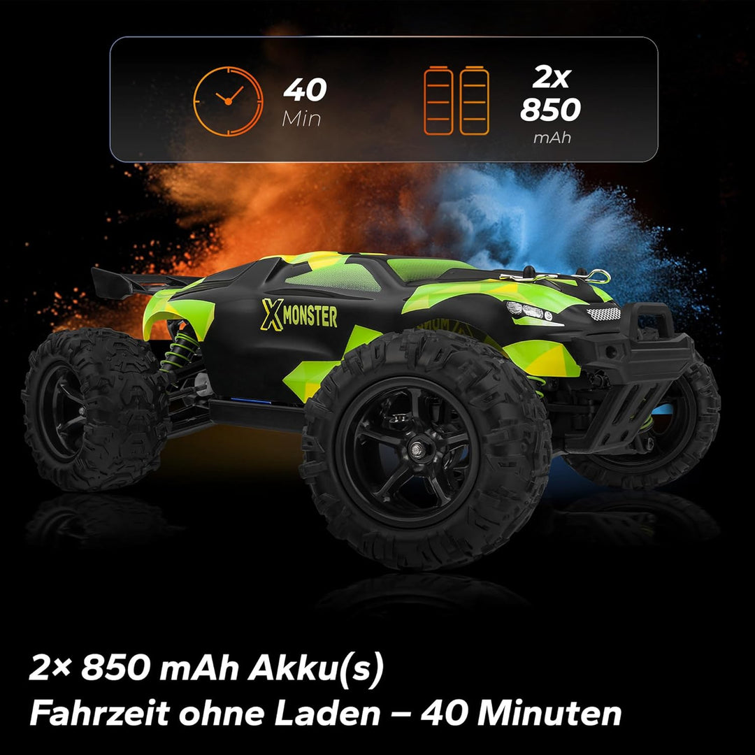 Overmax X-Monster 3.0 Truck Ferngesteuertes RC Auto 45 km/h, 1:18, 2 Akkus, Allrad, 100m Reichweite,