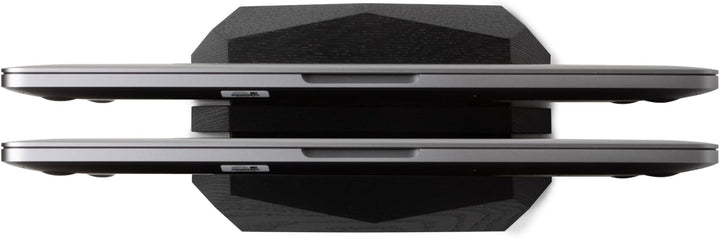 Oakywood - Laptop Ständer Vertikal - Laptop Stand aus Holz - Halterung für 2 Laptops, Verstellbar -