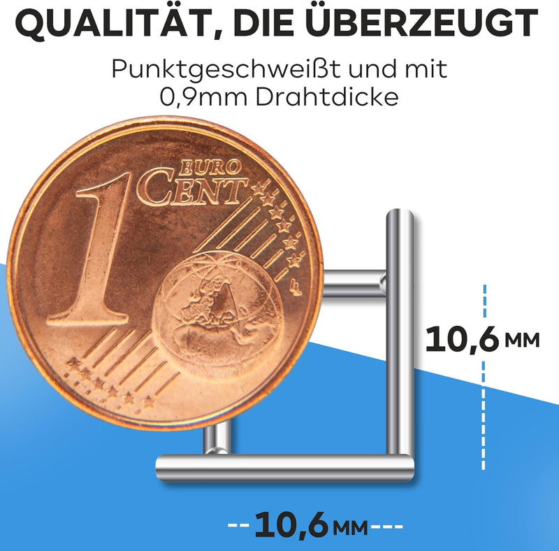 KrapTrap 10x10mm Masche I Volierendraht Drahtgitter Drahtzaun Käfigzaun Hasendraht (1m x 12m), 1m x