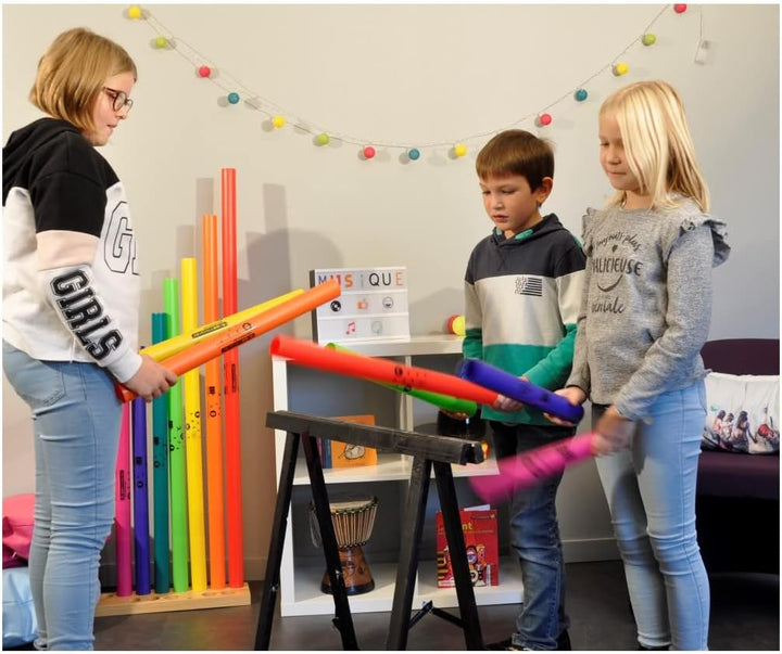 FUZEAU - 3460 – Diatonische Alt-Boomwhacker-Röhren – aus feinem Kunststoff von 30 cm bis 63 cm – 8 N