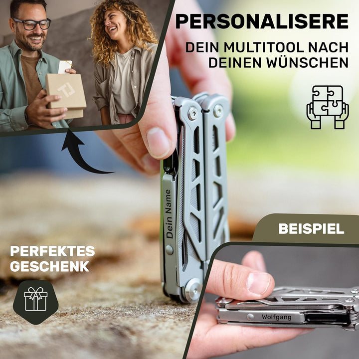 Premium Multitool Werkzeug [rostfreier Edelstahl] Survival Multifunktionsmesser perfektes Camping Zu