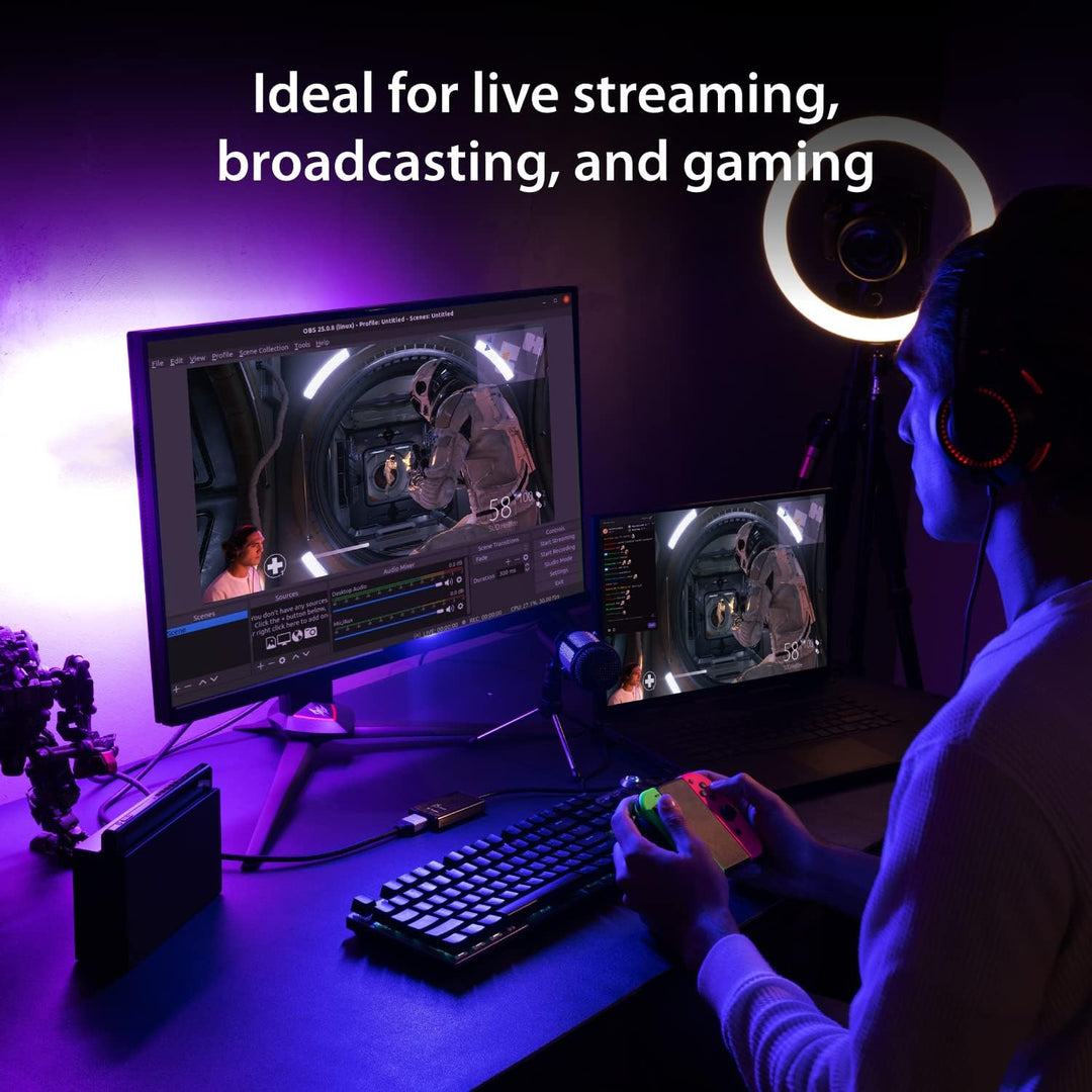 j5create 4K HDMI Video Capture Karte, DSLR Cam Link, Game Capture Adapter für Game Live, Broadcastin