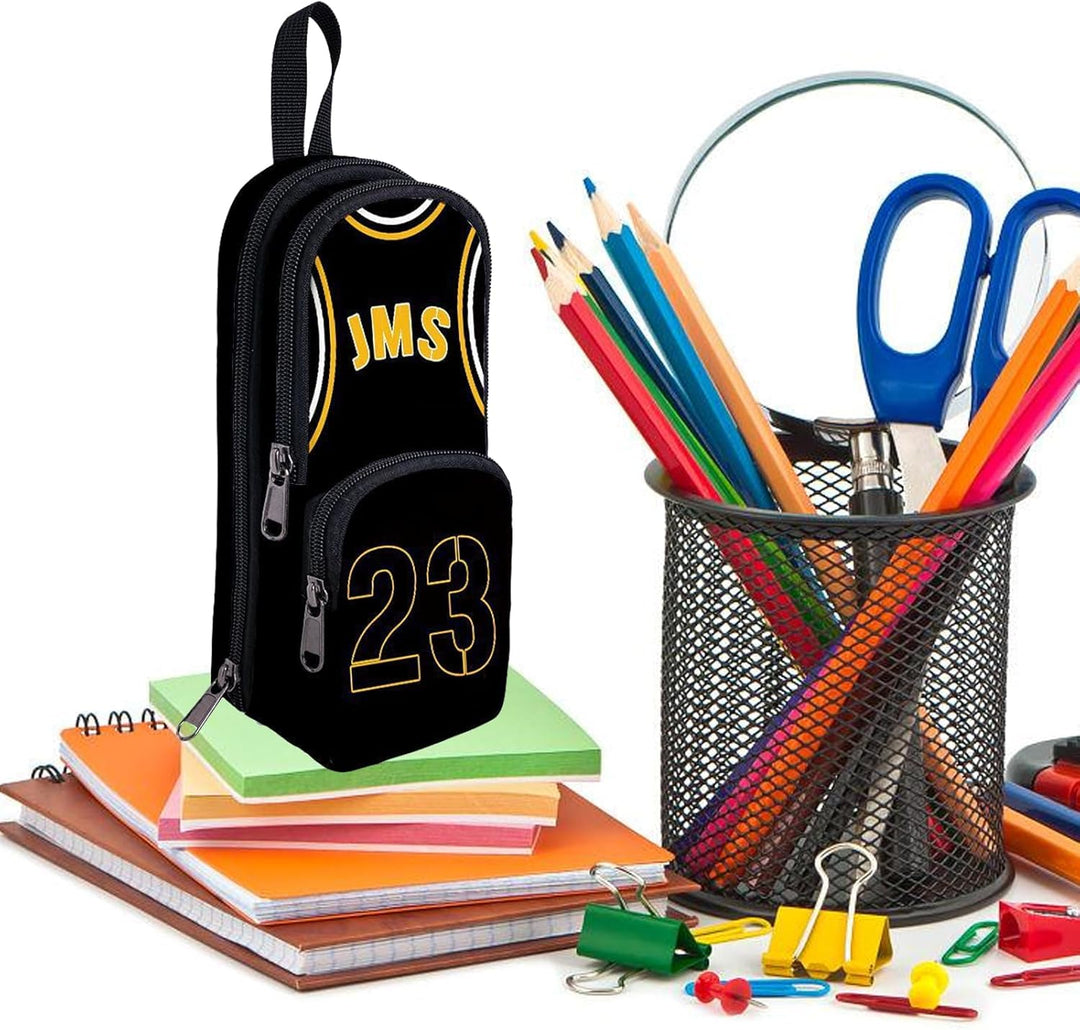 Basketball Player Federmäppchen Grosse Kapazität,Basketball Star Bunte 23 Trikot Federtasche,Grosse