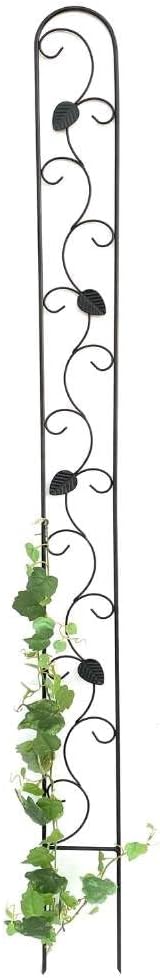 DanDiBo Rankhilfe Metall Rankgitter 140 cm Schwarz Rankstab Kletterhilfe Bodenstecker 96249 Blumenha