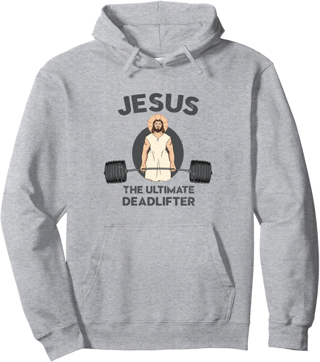Jesus Kreuzheben Design für Gott Glauben Athlete Pullover Hoodie