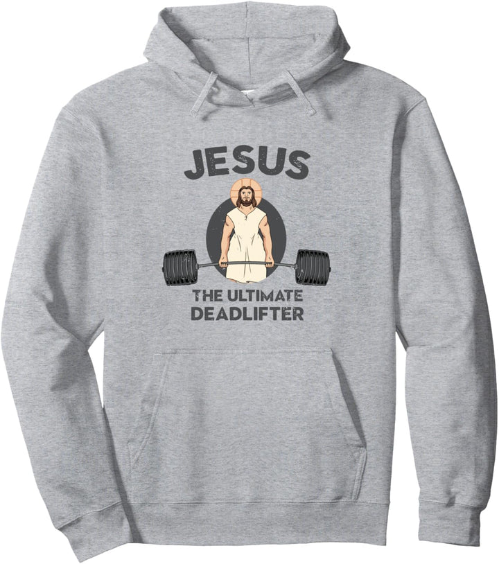 Jesus Kreuzheben Design für Gott Glauben Athlete Pullover Hoodie