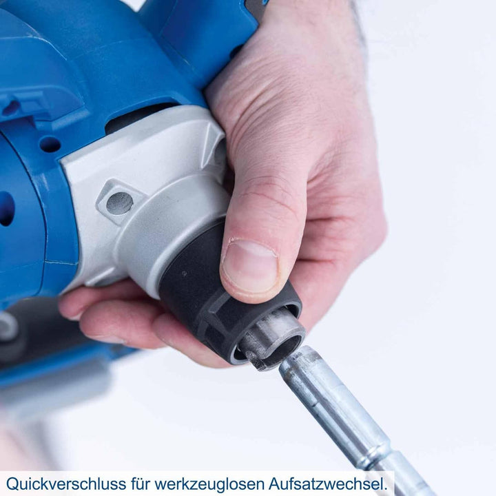 Scheppach Akku Rührwerk BC-PMX100-X Handrührwerk inkl. 4Ah Akku & Ladegerät | Farb- und Mörtelrührer