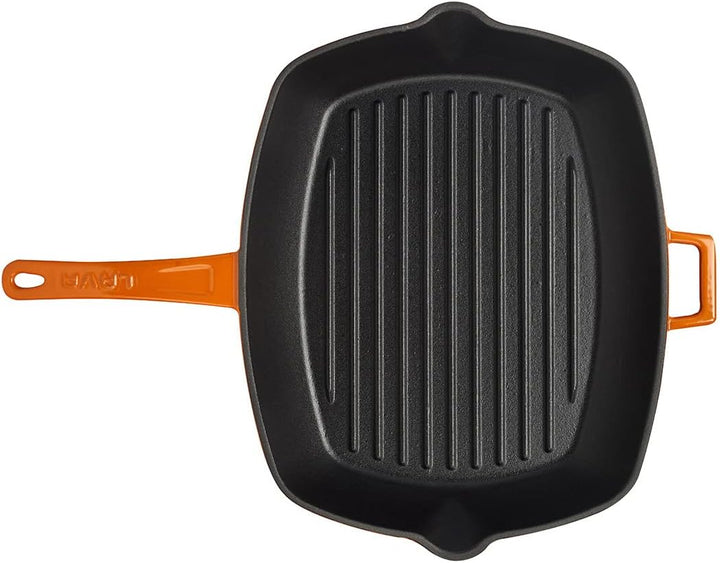 LAVA GRILLPAN M/TEGENGREEP 320X260 MM LVPGT2632K0O ORANGE/BLACK 26x32cm Farbverlauf Orange, 26x32cm