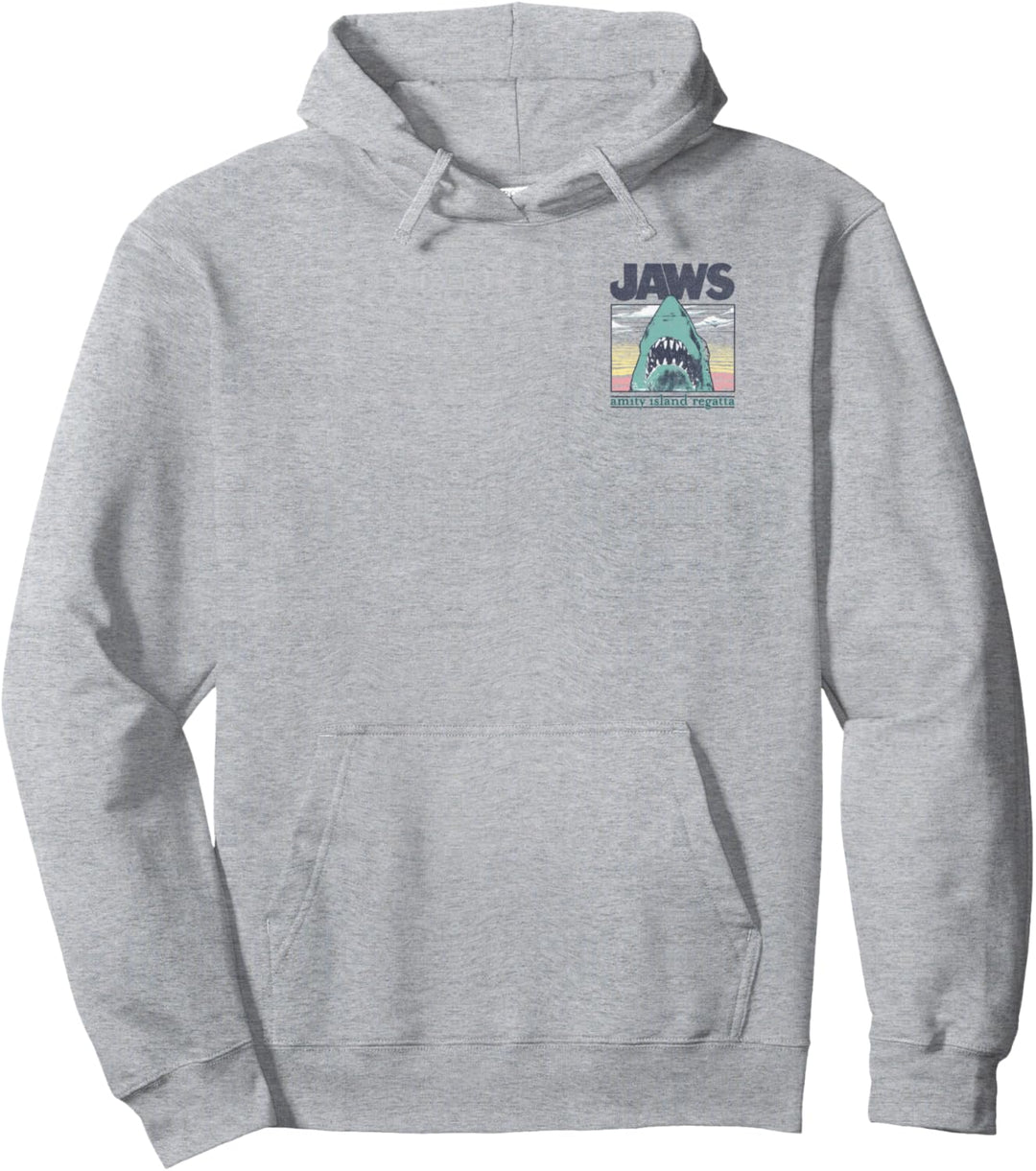 Jaws Amity Island Regatta Chest Back Boat Pullover Hoodie