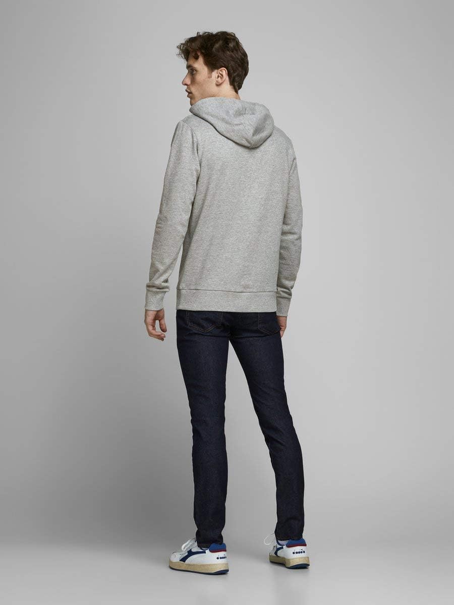 JACK & JONES Damen Jortonni Sweat Hood STS Pullover XXL Light Grey Melange/Print:reg ´90, XXL Light