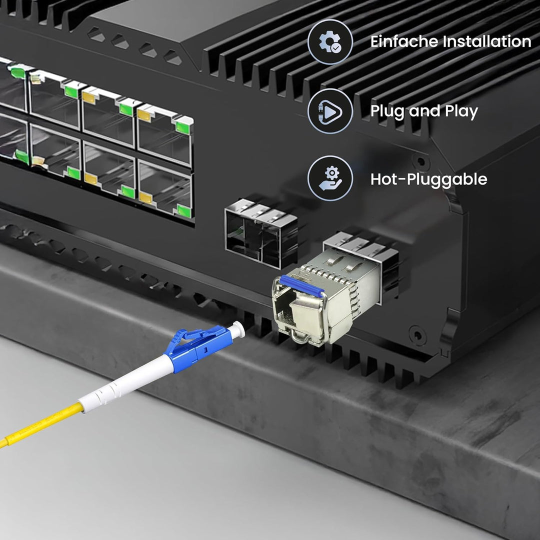 Extralink WDM SFP Modul Singlemode 10G LC 1270/1330nm bis 20km – Kompatibel mit Ubiquiti UniFi Netge