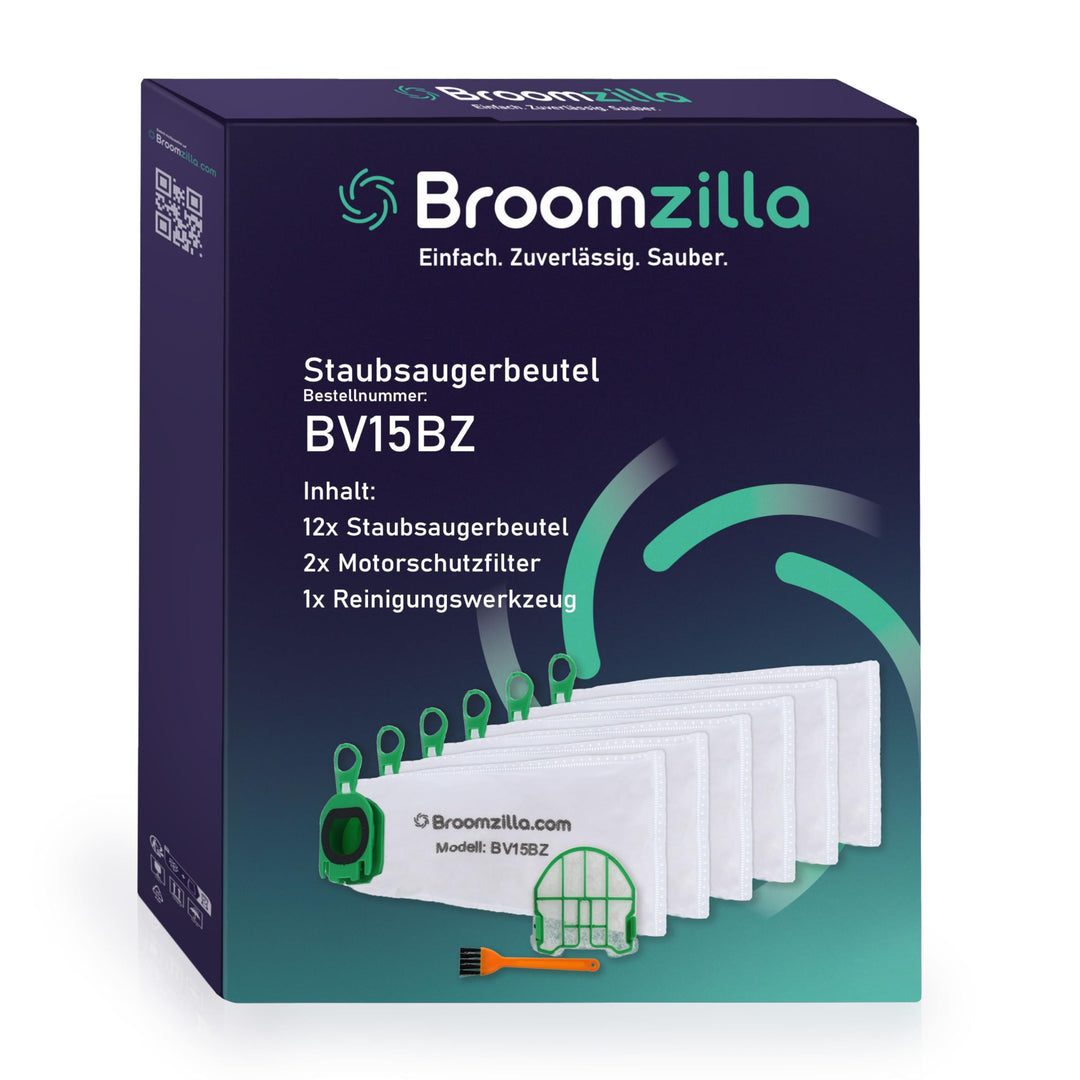 Broomzilla Staubsaugerbeutel für Vorwerk Kobold VB100 VB 100 FP100 FP 100 12 Stück Vorwerk Staubsaug