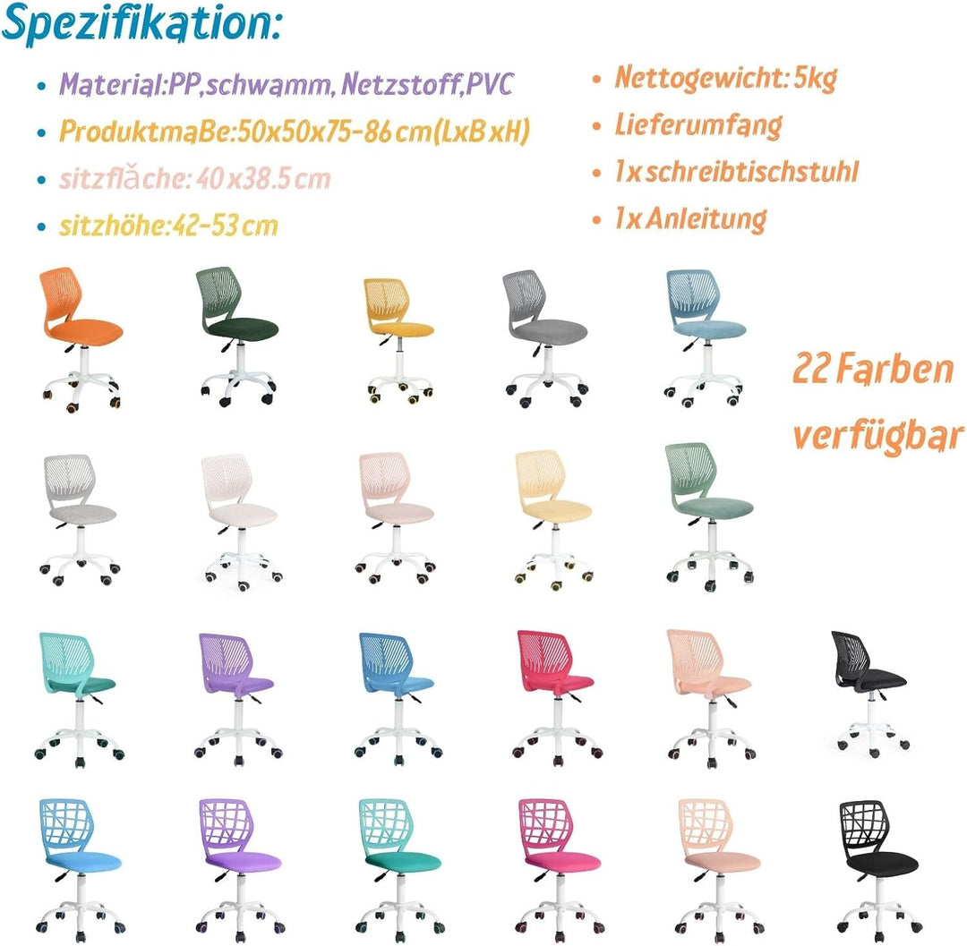 FurnitureR Bügelhocker ergonomisch, höhenverstellbar, ohne Armlehnen, Netzrückenlehne, Sitzfläche 38