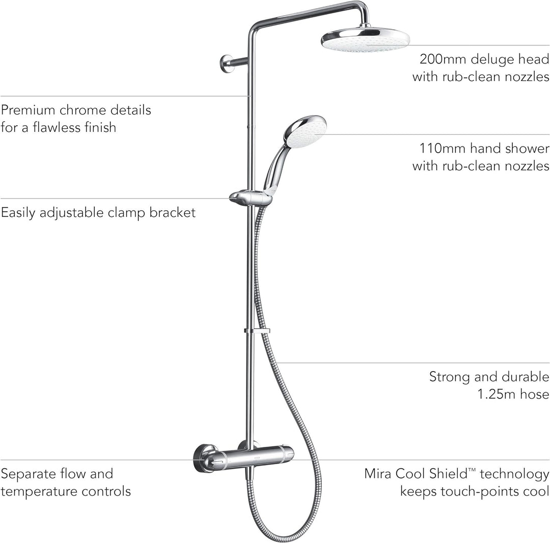 Mira 1.1836.006 Coda Pro ERD-Misch-Dusche, Chrom Stand Alone, Stand Alone