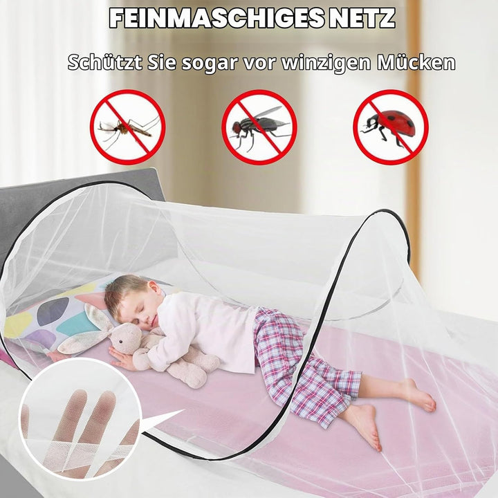 Moskitonetz, Faltbar Moskitonetz Pop-up 200 x 100 x 70 cm, Fliegennetz Bett Geeignet für Campingunte