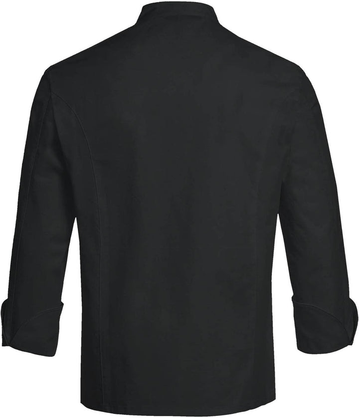GREIFF Gastro Moda Herren Cuisine Basic Kochjacke Regular Fit Schwarz Modell 5566 M Schwarz, M Schwa