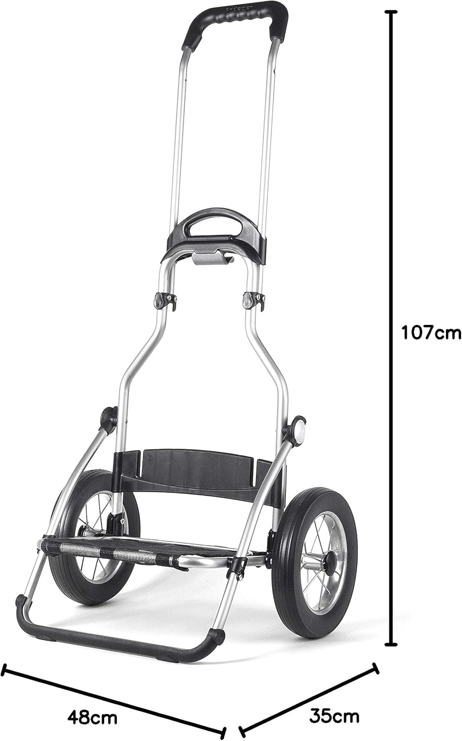 Andersen Shopper Royal Alu klappbar mit Metall-Speichen Rad Ø 25cm und 41 Liter Tasche Holm anthrazi
